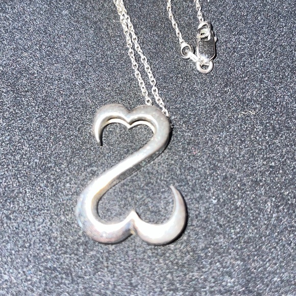 Jane Seymour Sterling Open Heart Pendant with Chain - Picture 1 of 6